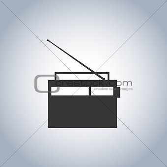 The radio icon, vector illustration.
