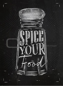 Poster pepper castor spice chalk