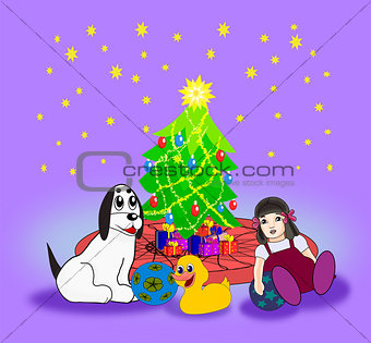 Christmas tree with Presents