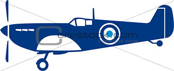 World War 2 Fighter Plane Spitfire Retro