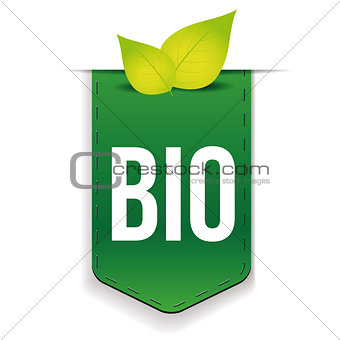 Bio ribbon with leaf green
