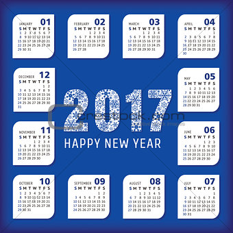2017 year office calendar