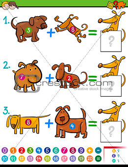 addition educational activity for kids