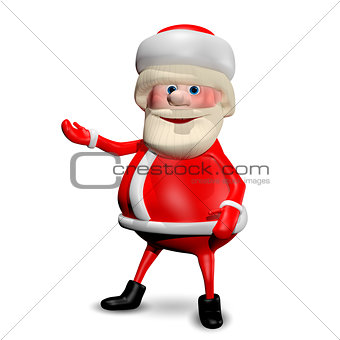3D Illustration Jolly Santa Claus