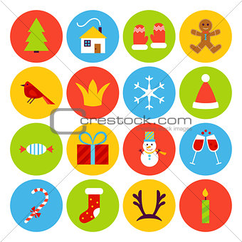 Flat New Year Icons