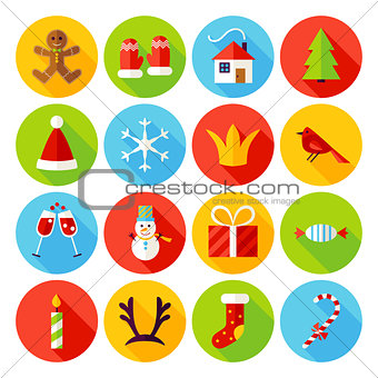 New Year Flat Icons