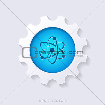 Blue vector science symbol concept