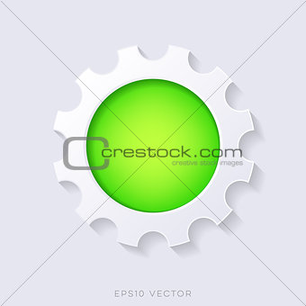 Green vector 3d web button