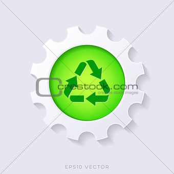 Green vector recycle symbol concept