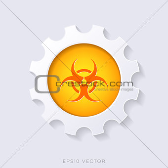 Orange vector biohazard symbol concept