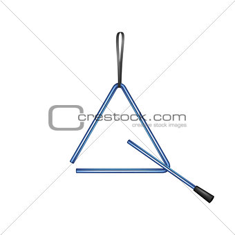 Triangle in blue design