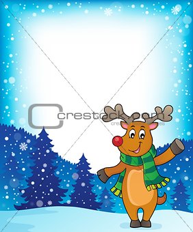 Stylized Christmas deer theme image 2