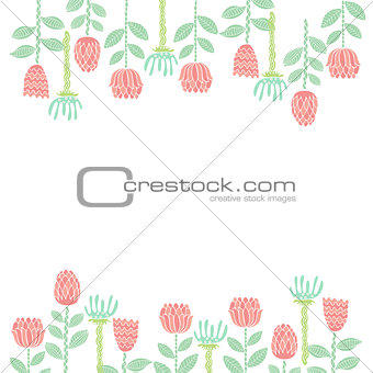 Vector creative floral universal card.