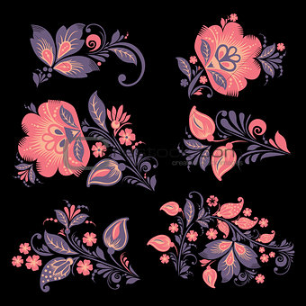 vector Flower set