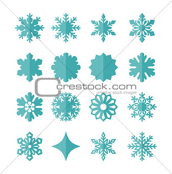 Vector set snowflakes