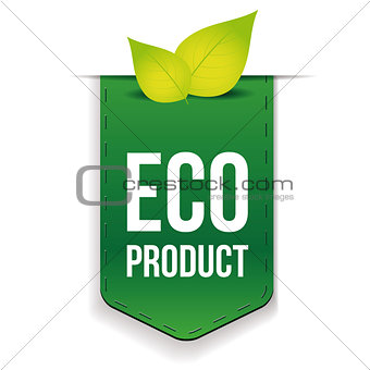 Eco Product ribbon with leaf