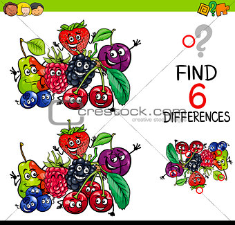 difference game with fruits