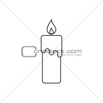 Candle thin line icon