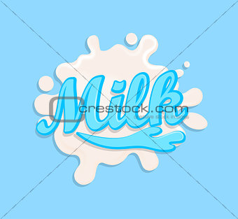 Milk label splash.