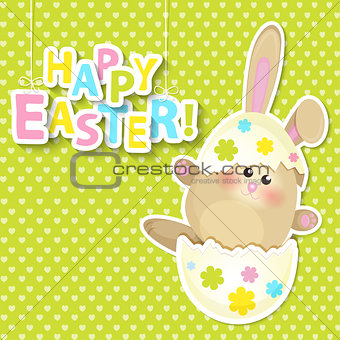 Greeting card for happy easter.