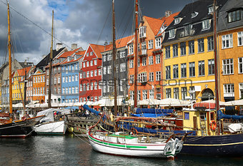 Nyhavn (new Harbor) in Copenhagen, Denmark