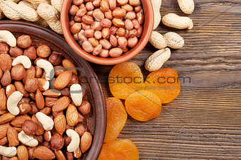 Nuts and dried apricots