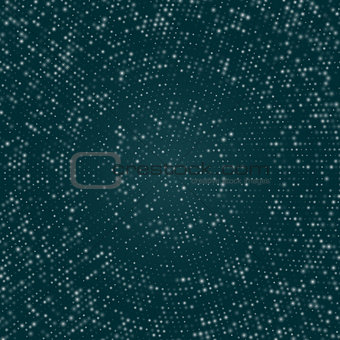 Radial blue concentric stars particles on dark space background. EPS10 vector illustration