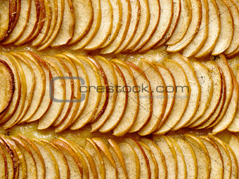 rustic french apple galette food background