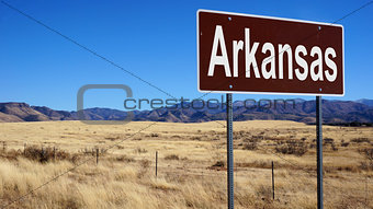 Arkansas brown road sign