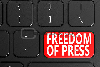 Freedom Of Press on black keyboard