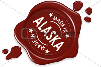 Label seal of made in Alaska