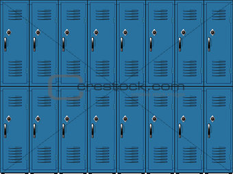 School lockers two row