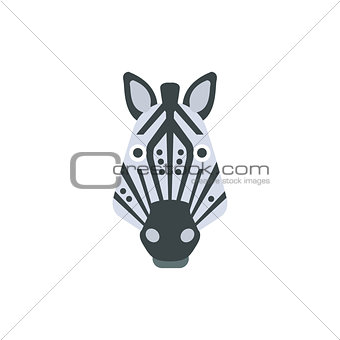 Zebra African Animals Stylized Geometric Head