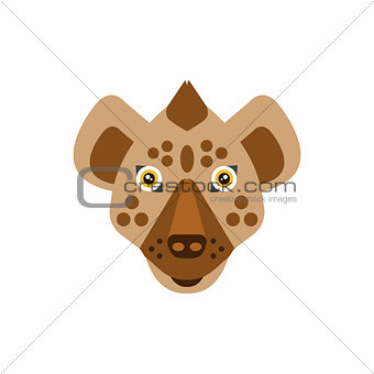 Hyena African Animals Stylized Geometric Head