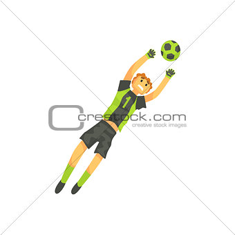 Goalkeeper Football Player Isolated Illustration