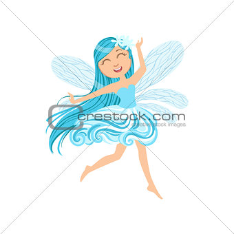 Cute Fairy Of Wind Element Girly Cartoon Character