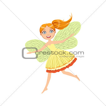 Cute Redhead Fairy Girly Cartoon Character
