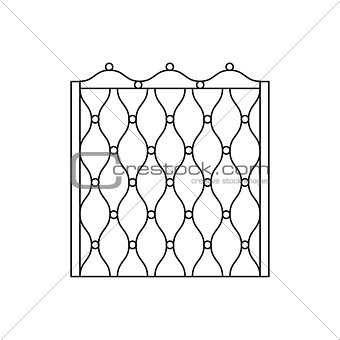 Decorative Metal Grid Fencing Design