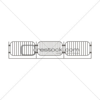 Primitive Barrier Fence Design Element Template