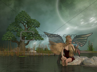 Fairy Daina by Pond