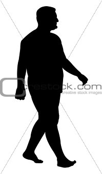 walking man body silhouette vector