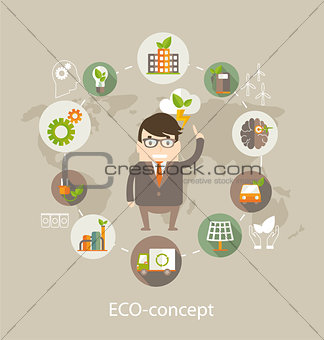 Eco concept, vector.