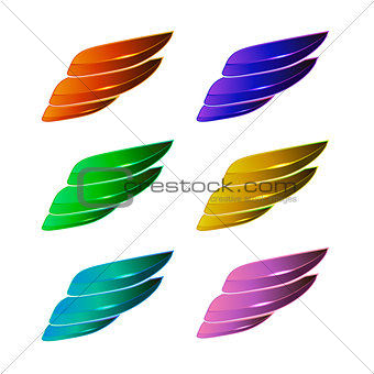 Set of Colored Wings