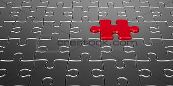 Red puzzle piece