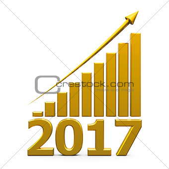 Business graph up with 2017