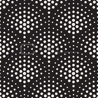 Vector Seamless Black And White Circles Mosaic Pattern