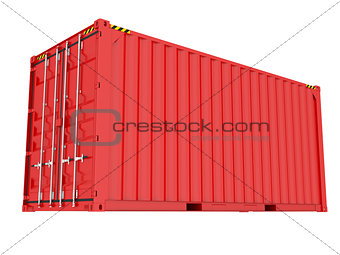 Blue shipping container