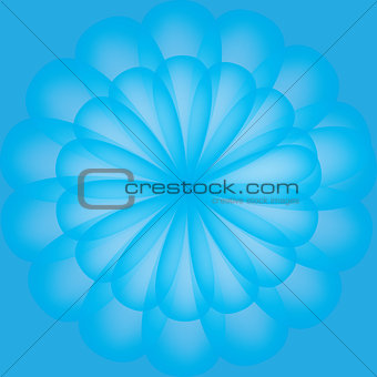 Abstract flower pattern blue color
