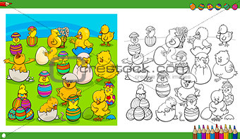 easter characters coloring book