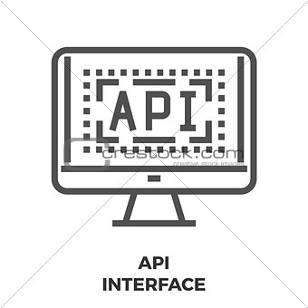 API Interface Line Icon